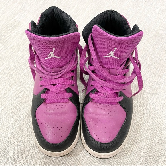 Jordan Youth 1 Flight 3 High Top Sneakers Purple youth Size 6.5 = women's size 8 - Picture 2 of 11